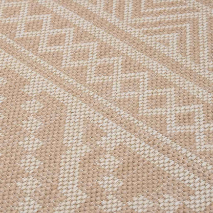 vidaXL Outdoor Flatweave Rug 100x200 cm Brown Stripes