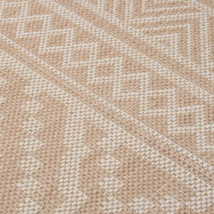vidaXL Outdoor Flatweave Rug 200x280 cm Brown Stripes
