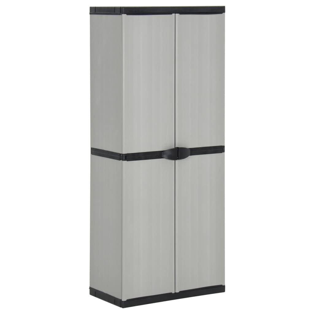 vidaXL Garden Storage Cabinet | Grey | PVC | Medium | Garden Storage Cabinet