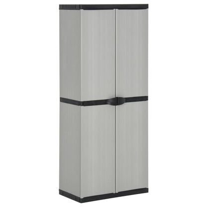 vidaXL Garden Storage Cabinet | Grey | PVC | Medium | Garden Storage Cabinet