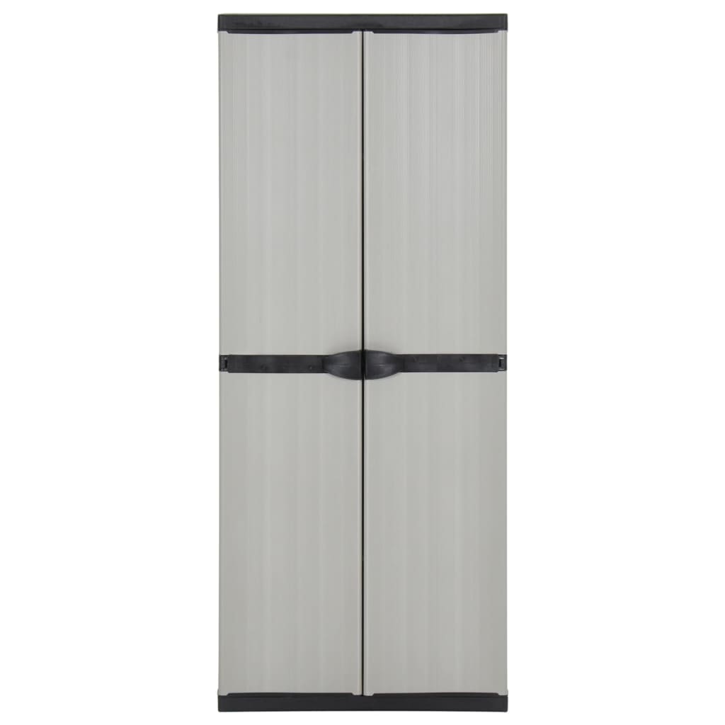 vidaXL Garden Storage Cabinet | Grey | PVC | Medium | Garden Storage Cabinet