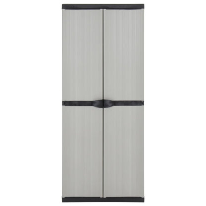vidaXL Garden Storage Cabinet | Grey | PVC | Medium | Garden Storage Cabinet