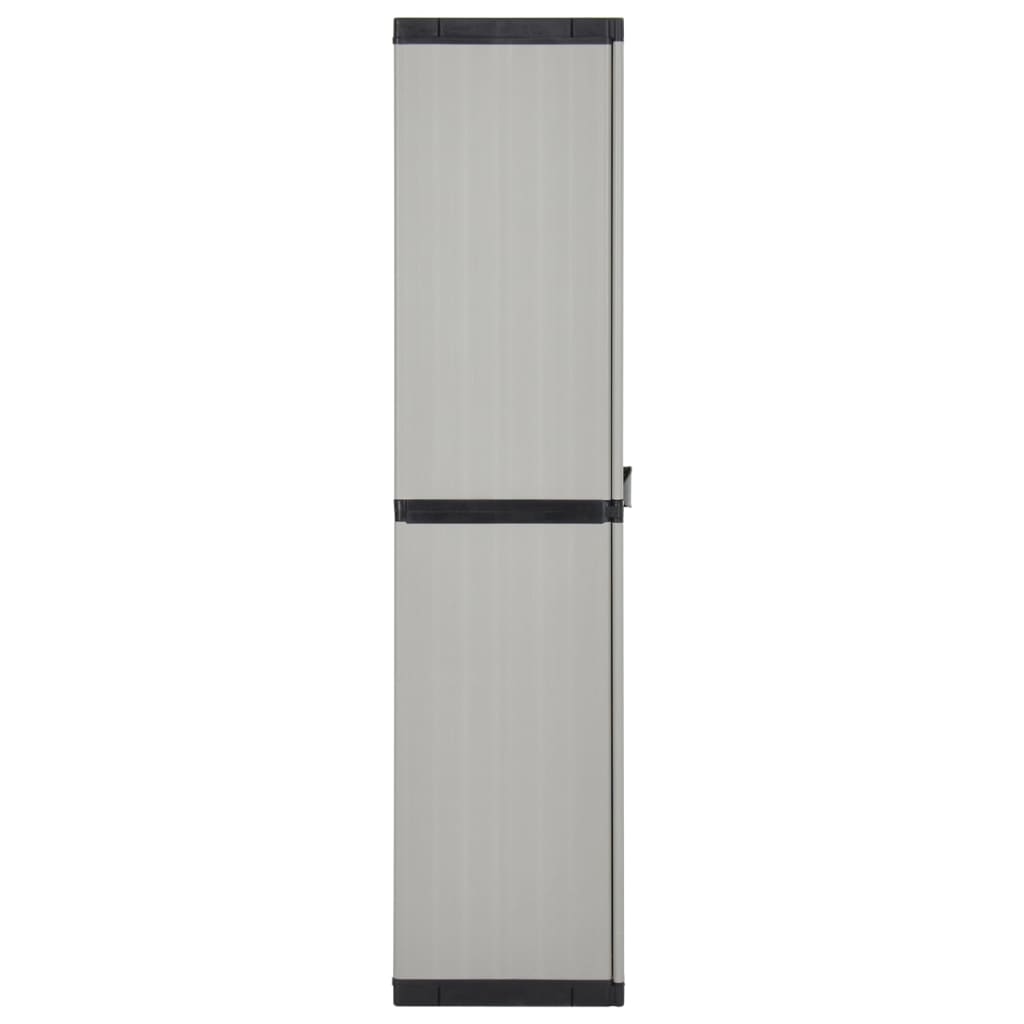 vidaXL Garden Storage Cabinet | Grey | PVC | Medium | Garden Storage Cabinet