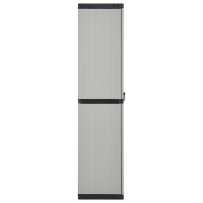 vidaXL Garden Storage Cabinet | Grey | PVC | Medium | Garden Storage Cabinet