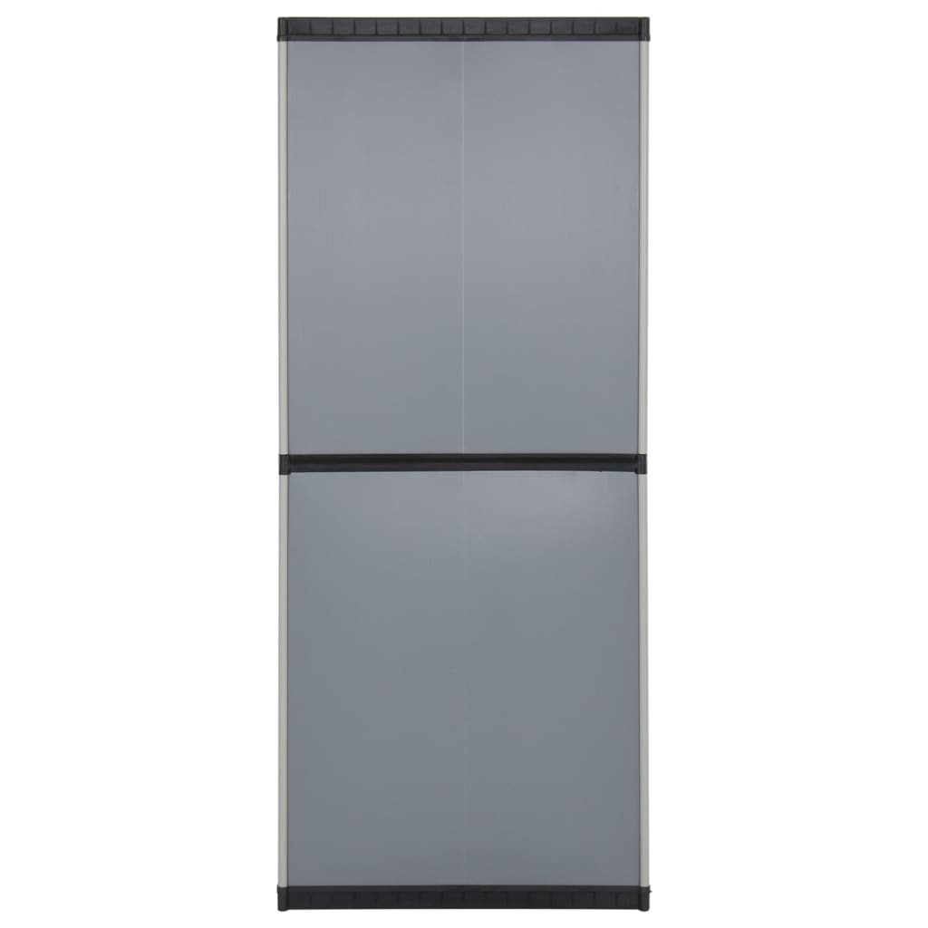 vidaXL Garden Storage Cabinet | Grey | PVC | Medium | Garden Storage Cabinet