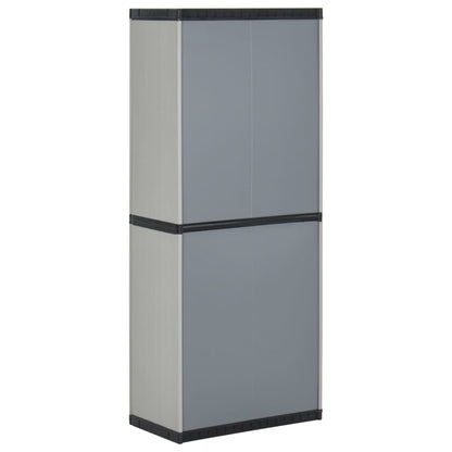 vidaXL Garden Storage Cabinet | Grey | PVC | Medium | Garden Storage Cabinet