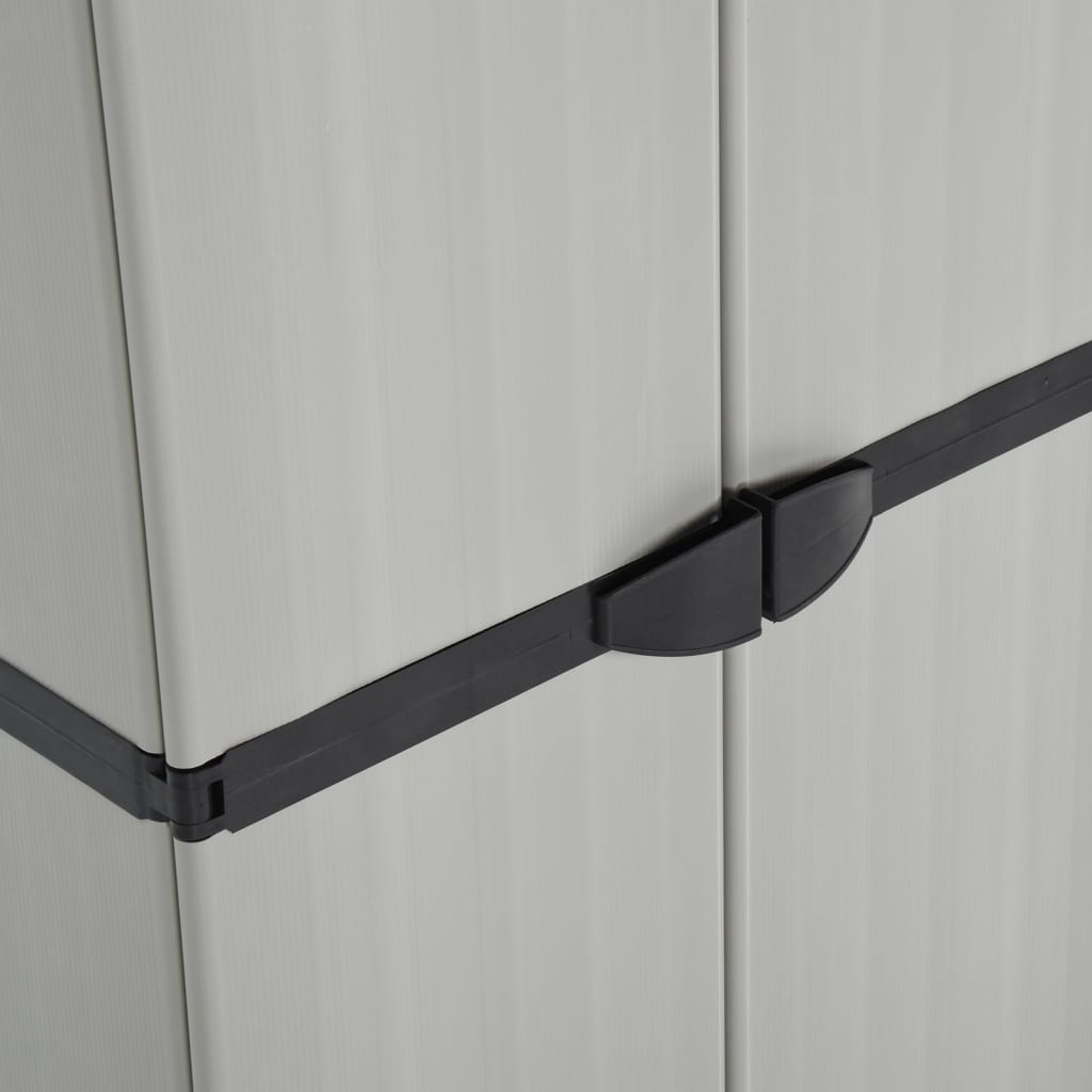 vidaXL Garden Storage Cabinet | Grey | PVC | Medium | Garden Storage Cabinet