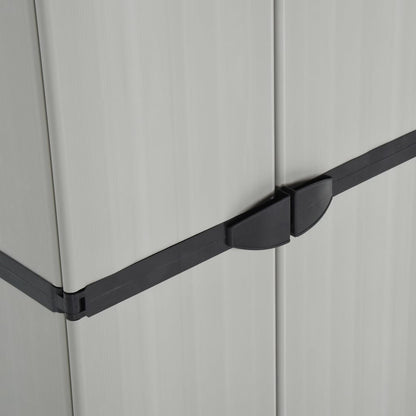 vidaXL Garden Storage Cabinet | Grey | PVC | Medium | Garden Storage Cabinet