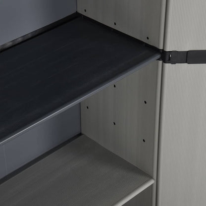 vidaXL Garden Storage Cabinet | Grey | PVC | Medium | Garden Storage Cabinet