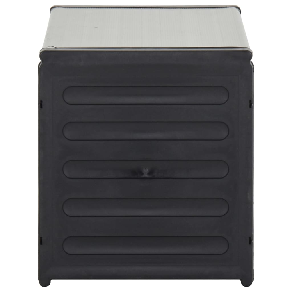 vidaXL Garden Waste Basket Grey 85x34x40 cm