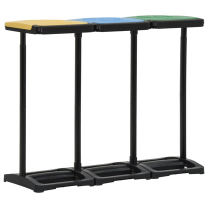 340989 vidaXL Bin Bag Stands with Lid 240-330 L Multicolour PP