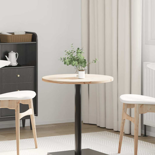 vidaXL Table Top Ø60x2.5 cm Solid Wood Pine