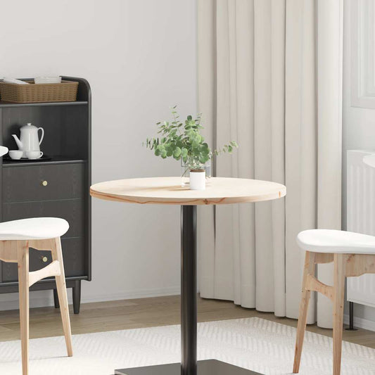 vidaXL Table Top Ø70x2.5 cm Solid Wood Pine