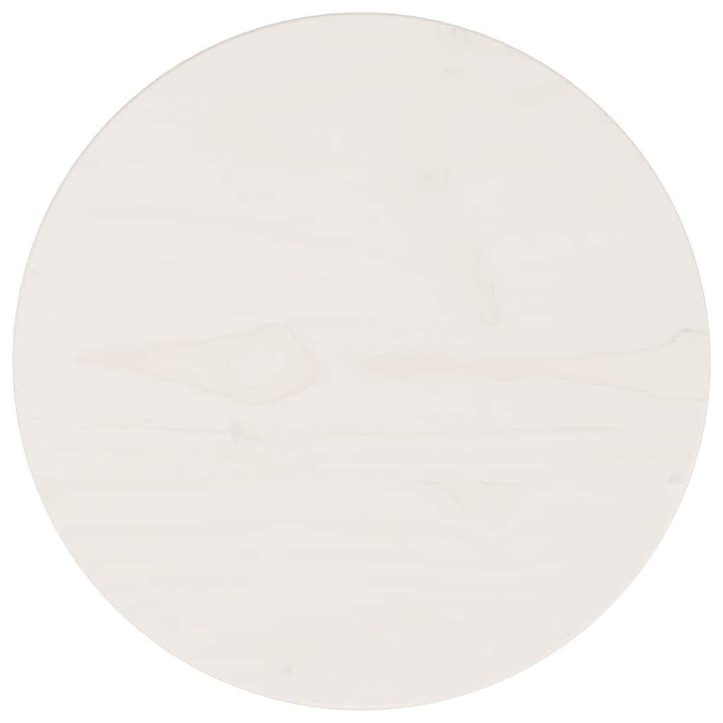vidaXL Table Top White Ø30x2.5 cm Solid Wood Pine