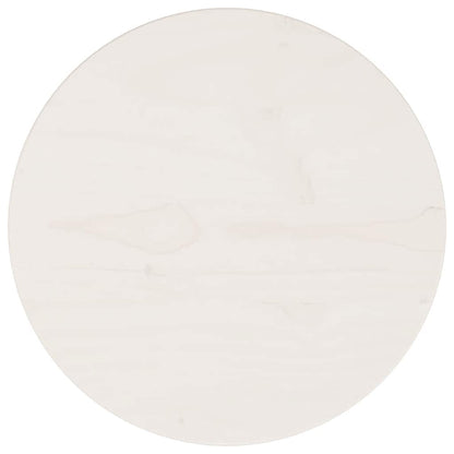 vidaXL Table Top White Ø30x2.5 cm Solid Wood Pine