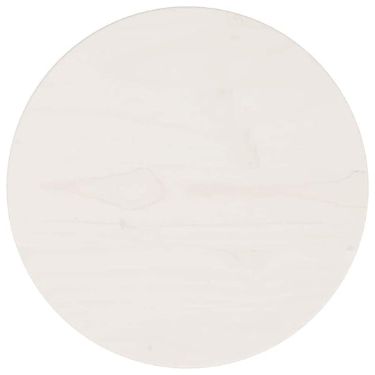 vidaXL Table Top White Ø30x2.5 cm Solid Wood Pine