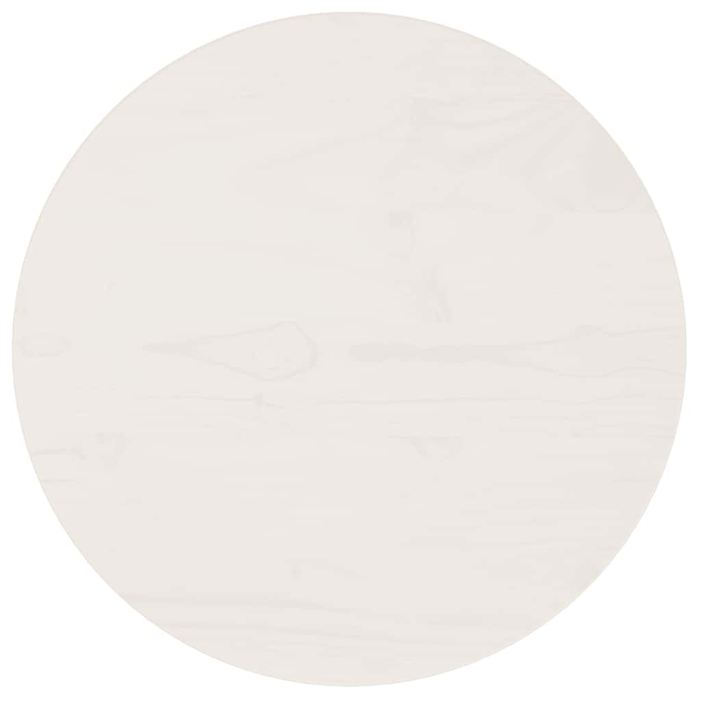 vidaXL Table Top White Ø40x2.5 cm Solid Wood Pine