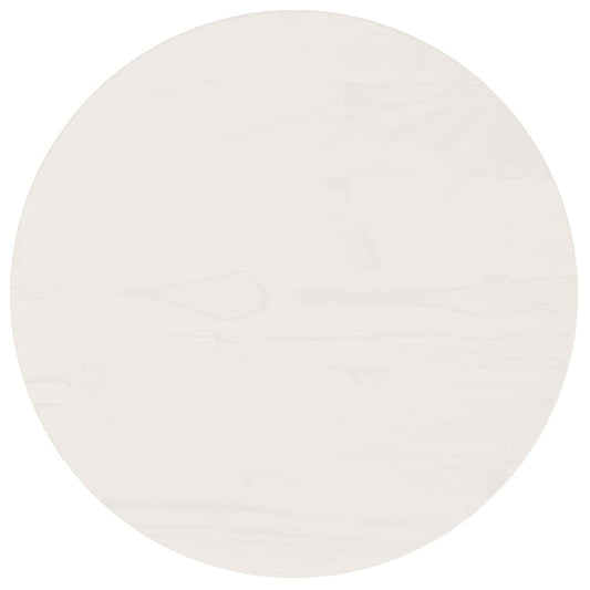 vidaXL Table Top White Ø40x2.5 cm Solid Wood Pine