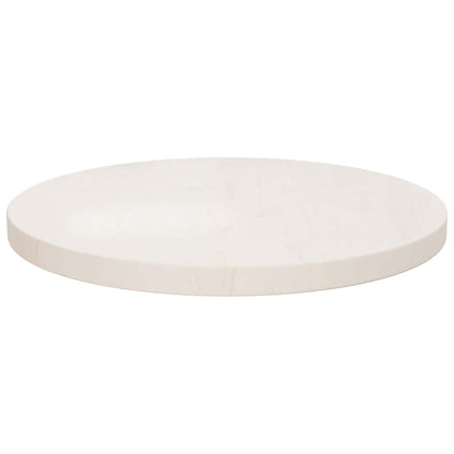 vidaXL Table Top White Ø40x2.5 cm Solid Wood Pine