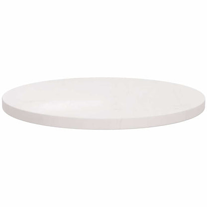 vidaXL Table Top White Ø50x2.5 cm Solid Wood Pine