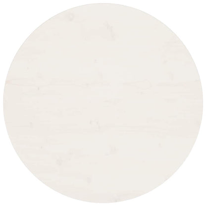 vidaXL Table Top White Ø70x2.5 cm Solid Wood Pine
