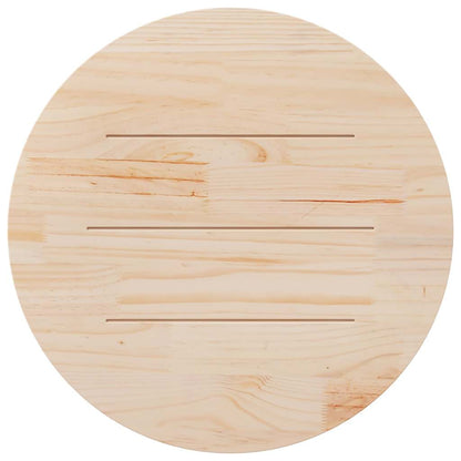 813656 vidaXL Table Top White Ø80x2,5 cm Solid Wood Pine