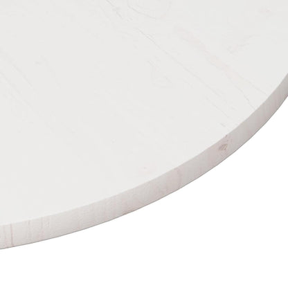 vidaXL Table Top White Ø80x2.5 cm Solid Wood Pine