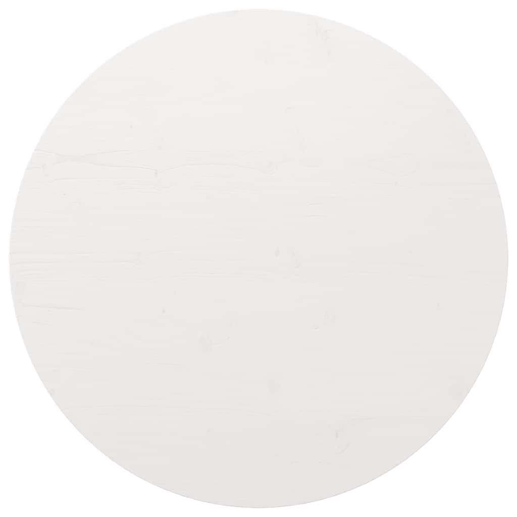 vidaXL Table Top White Ø90x2.5 cm Solid Wood Pine