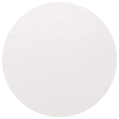 vidaXL Table Top White Ø90x2.5 cm Solid Wood Pine
