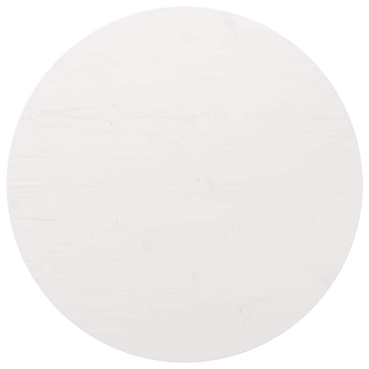 vidaXL Table Top White Ø90x2.5 cm Solid Wood Pine