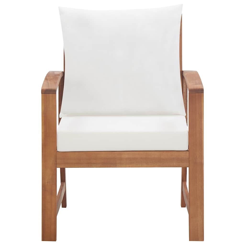 vidaXL 4 Piece Garden Lounge Set with Cushions Solid Wood Acacia