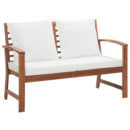 vidaXL 4 Piece Garden Lounge Set with Cushions Solid Wood Acacia