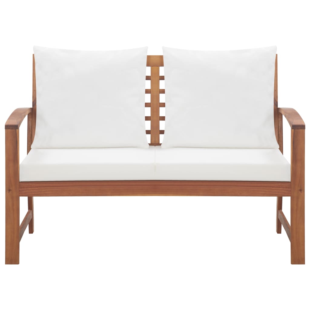 vidaXL 4 Piece Garden Lounge Set with Cushions Solid Wood Acacia