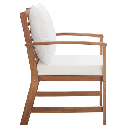 vidaXL 4 Piece Garden Lounge Set with Cushions Solid Wood Acacia