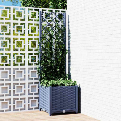vidaXL Garden Planter | Blue Grey | Polypropylene | Small | Planters