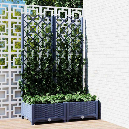 vidaXL Garden Planter | Blue grey | Polypropylene | Large | Planters