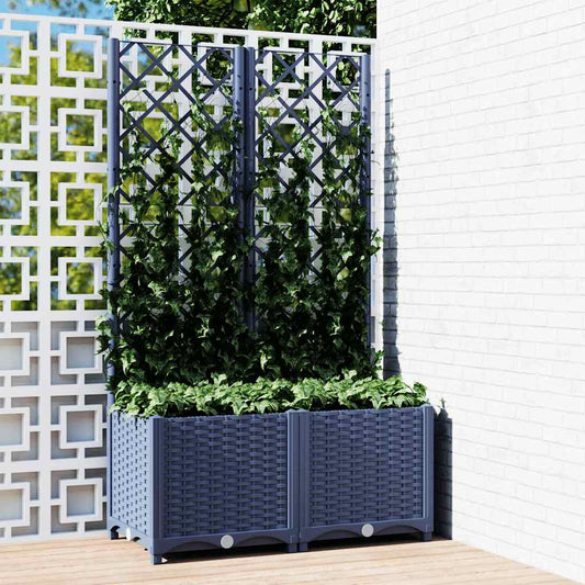 vidaXL Garden Planter | Blue Grey | Polypropylene | Large | Planters