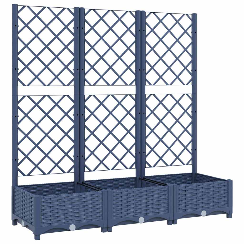 vidaXL Garden Planter | Blue Grey | Polypropylene | Large | Planters