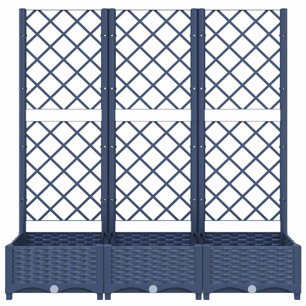 vidaXL Garden Planter | Blue Grey | Polypropylene | Large | Planters