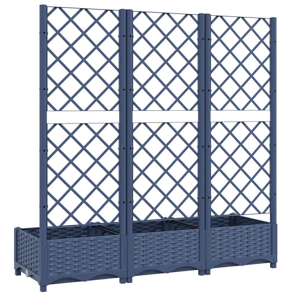 vidaXL Garden Planter | Blue Grey | Polypropylene | Large | Planters