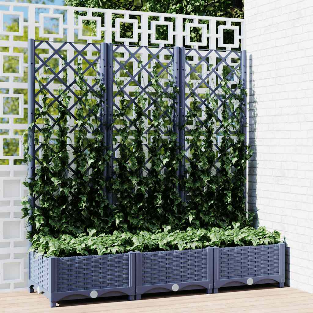 vidaXL Garden Planter | Blue Grey | Polypropylene | Large | Planters