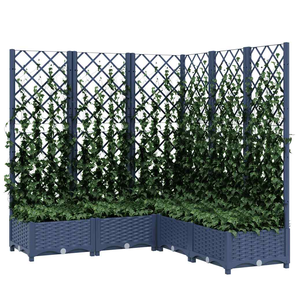 vidaXL Garden Planter | Blue Grey | PP (polypropylene) | Large |  Planters