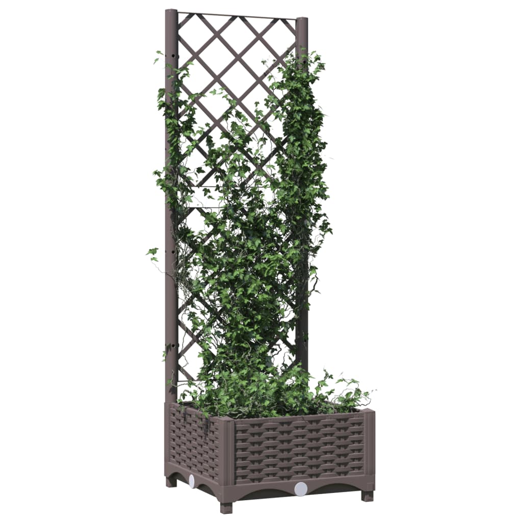 vidaXL Garden Planter | Brown | Polypropylene | Medium | Planters