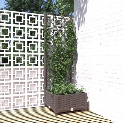 vidaXL Garden Planter | Brown | Polypropylene | Medium | Planters