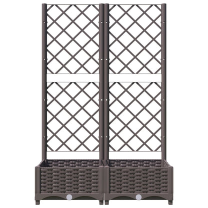 vidaXL Garden Planter | Brown | Polypropylene | Large | Planters