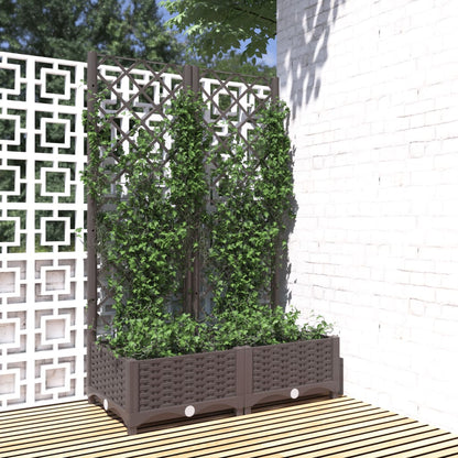 vidaXL Garden Planter | Brown | Polypropylene | Large | Planters