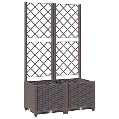 vidaXL Garden Planter | Brown | Polypropylene | 80 cm x 40 cm x 136 cm