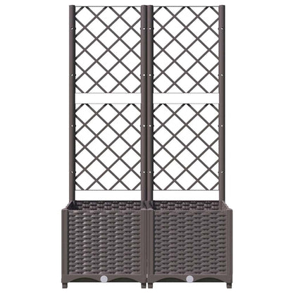 vidaXL Garden Planter | Brown | Polypropylene | 80 cm x 40 cm x 136 cm