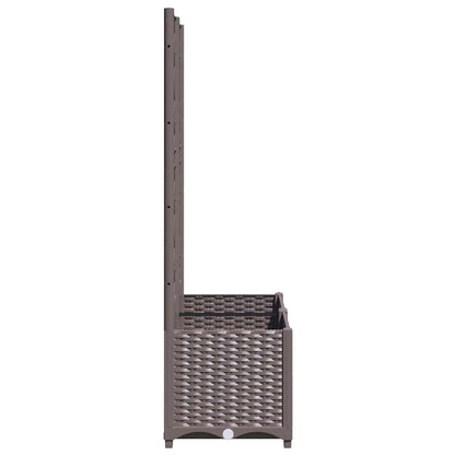 vidaXL Garden Planter | Brown | Polypropylene | 80 cm x 40 cm x 136 cm