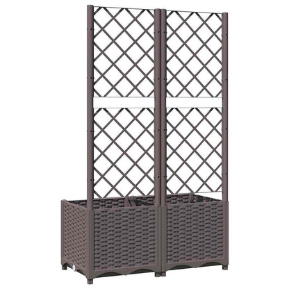 vidaXL Garden Planter | Brown | Polypropylene | 80 cm x 40 cm x 136 cm